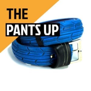 Blue Upcycle Belt – Pants up