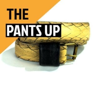 White Upcycle Belt – Pants up