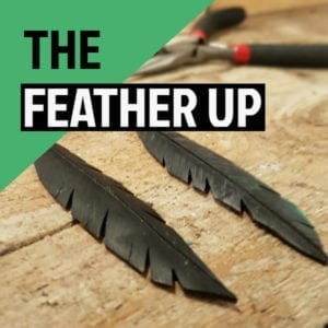 Upcycled Earrings Feathers